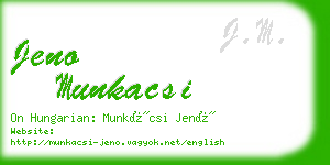 jeno munkacsi business card